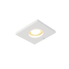 Qazqa - Modern Bathroom I Bathroom Outdoor Installation on Site White IP54 - Doku I Outdoor Lighting - Aluminium Square - LED Suitable for GU10