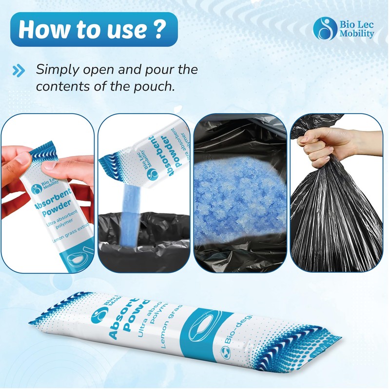 Bio-Lec Mobility Absorbent Pouches | Individual Satchets | Pack of