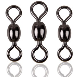 Crane Swivel for Fishing Black Barrel Crane Swivel Fishing Terminal Tackle Swivel Size 2# 4# 6# 8# 10# (6#(Pack of 100))
