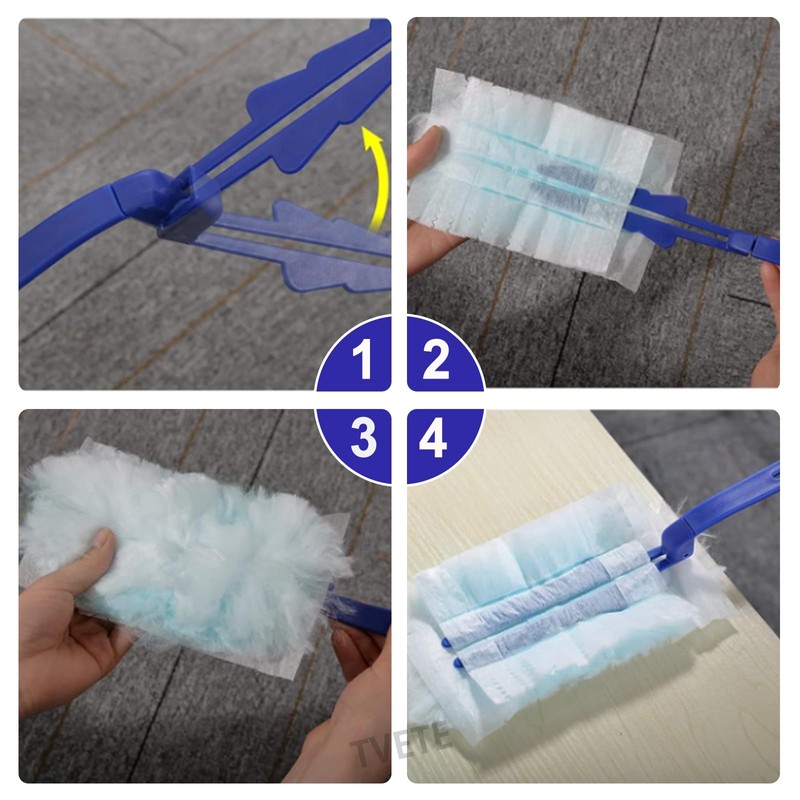 Dusting Dust, Foldable, Handy Mop Removable, Disposable, Electrostatic Adsorption, Dust