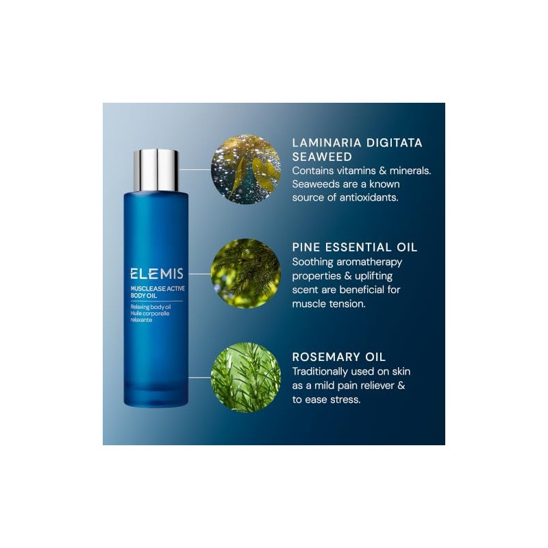 ELEMIS Musclease Active Body Oil - Relaxing Body Oil, 3.3