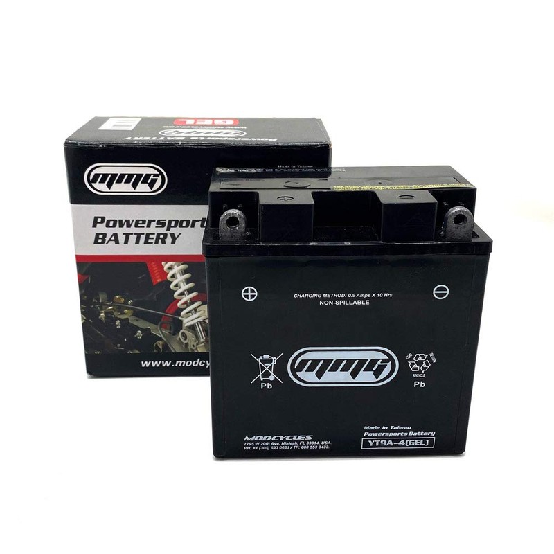 MMG YT9A-4 Gel Cell Powersports Battery, Factory Sealed, High Performance