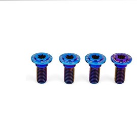 Blitech M8 x 20MM Titanium Rear Brake Rotor Bolts, Internal Hex, Compatible with Yamaha YZF-R1 (2004-2021), R1M (2015-2020), Suzuki GSXR1000 (2004-2021) (4, Blue)