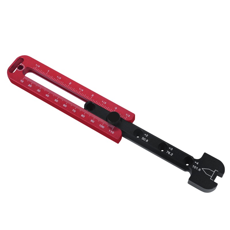 Woodworking Compass Dual Scale Aluminum Alloy Fixed Point Marking Gauge