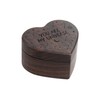 Wislist Engagement Slim Wood Ring Box Heart Shaped Ring Case