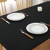 FANTELOO Black Spandex Stretch Fitted Table Top Cover for Dining