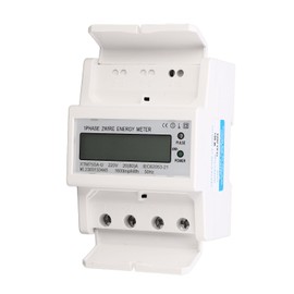 Watt Meter Electricity Usage Monitor Current Voltage Tester 1 Phase 4P LCD Display DIN Rail Mount