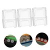 WHAMVOX 3pcs Transparent Acrylic Pool Cue Chalk Case Durable Billiard