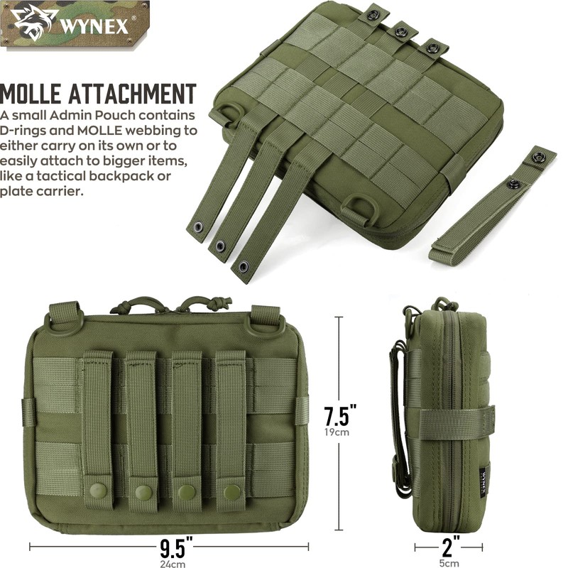 WYNEX Tactical Admin Molle Pouch, Medical EDC EMT Utility Bag