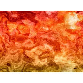 Orange Marble Art Kitchen Glass Cutting Board Modern Decorative Gift Abstract Wavy Contrast Design