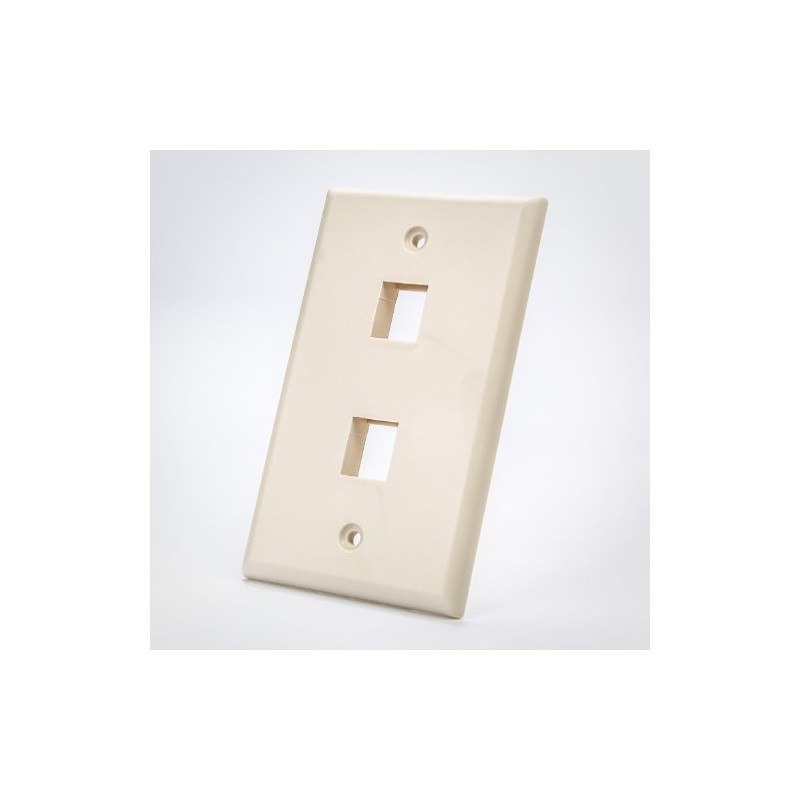 Keystone Wall Plate Beige 2 Port