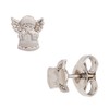 Jobo Stud Earrings Partially-Matted 925 Sterling Silver Guardian Angel Angel