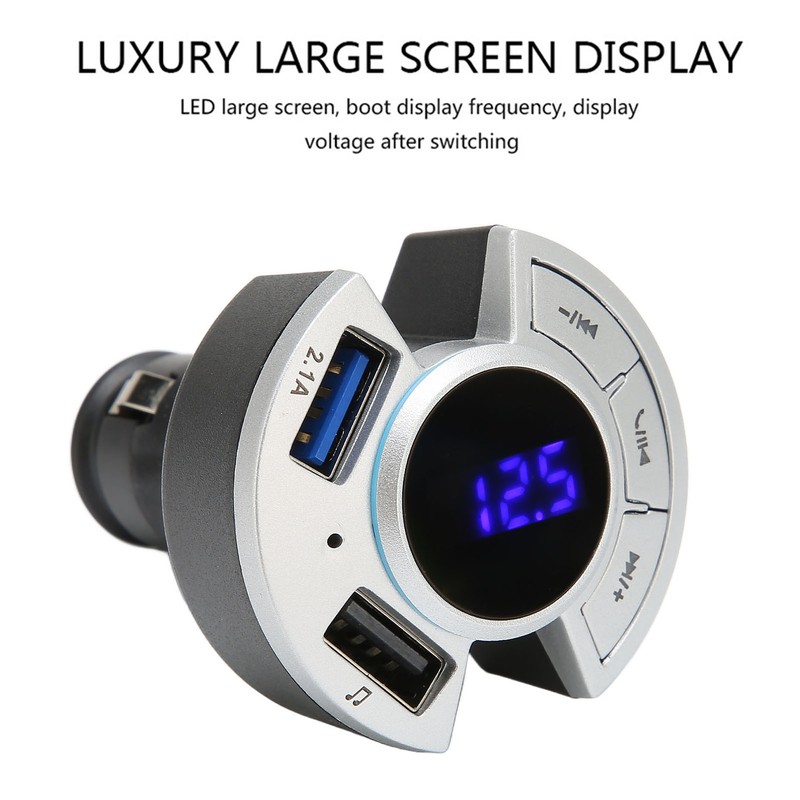 Bluetooth FM Transmitter Car Adapter USB Memory Card 3 Play