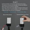 KITCHENDAO Rechargeable Electric Wine Aerator Dispenser and Wine Saver Pump,
