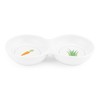 Navaris Double Food Bowl for Small Animals - Ceramic Food