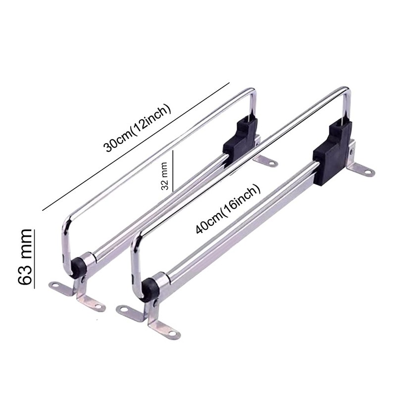 Telescopic Closet Hanger Rail, Retractable Wardrobe Closet Pull Out Rod