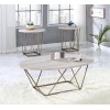 Steve Silver Rowyn Engineered Wood/Faux Marble Top End Table in