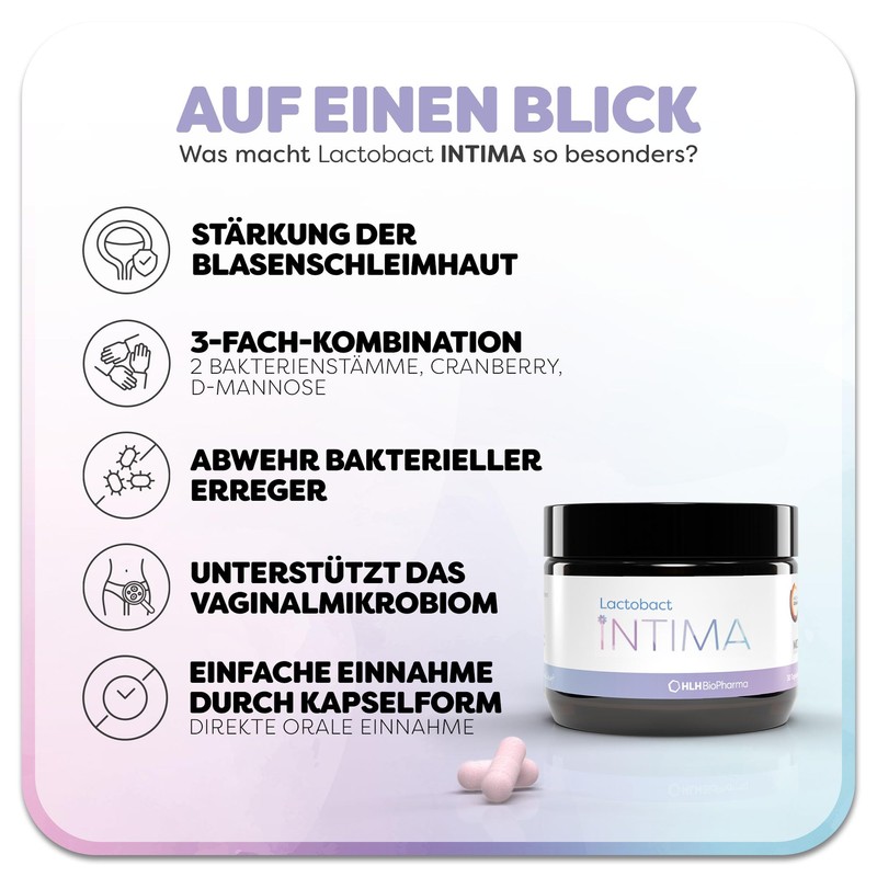 Lactobact Intima, 30 capsules - to support a healthy intimate