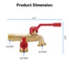 Solimeta Double Taps Water Faucet, 1/2" X3/4" X3/4" Double Outlet
