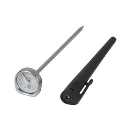 GoodCook Termómetro digital de lectura instantánea diaria, pantalla LCD, sonda de acero inoxidable, recuperable, incluye funda protectora de bolsillo