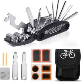 Bicycle Accessory Repair Kit - 16 in 1 Multifunctional Mechanic Kit with Hose Lifter, Essential Accessories for Mountain Bikes - Excellent Choice for Cycling Enthusiasts