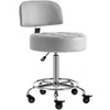 CoVibrant Lockable Stool with Back and Foot Rest Ergonomic Rolling
