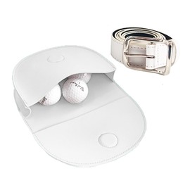 Emsing SID12-WH 4 Color Options, Belt Included, Pouch, Golf Ball Case, Small Item, Cute, Gift, Belt Loop, Magnetic Button, Colorful, Women's, Shockproof, White, Cute, Stylish, Magnet, Lid Closure,