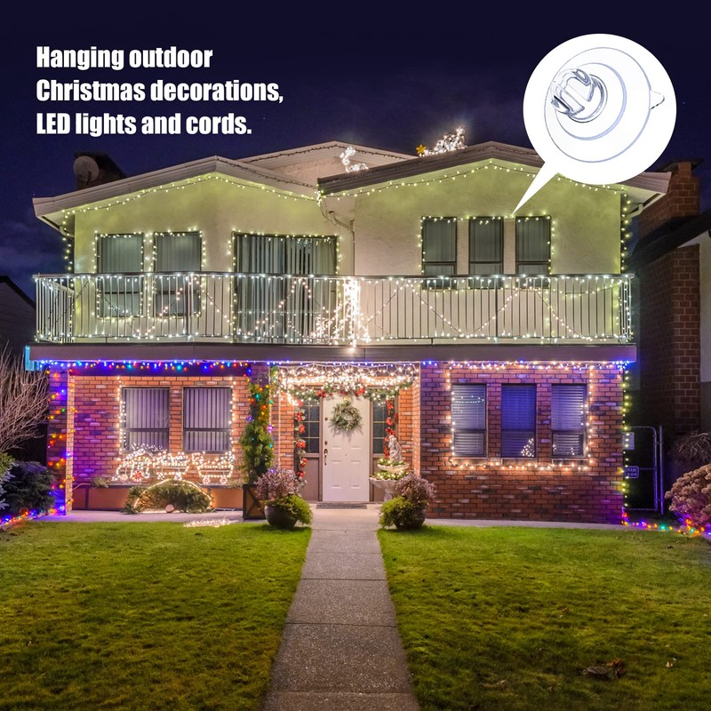 FYOJAIC 60 x suction cups for fairy lights, suction cups
