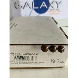 Galaxy Supply Inc. Decorative Nails - C.S. Osborne & Co. No. 6880-OGSR 1/2 - Old Gold Speckled Red Nail - 3/8" Diameter x 1/2" Length (250 Nails/Box)