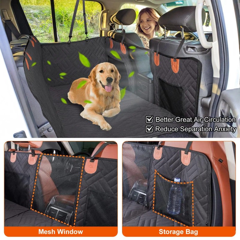 Waterproof Oxford Cloth Dog Car Seat Cover Non-Slip Scratchproof Back