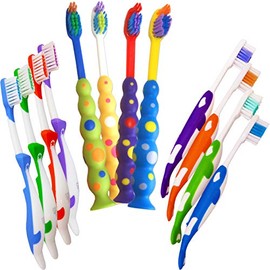 Childrens Toothbrushes ~ Bulk Pack of 12 Manual Kids Toothbrushes (Classic Set)