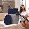 26"x20" Handcrafted Tall Cotton Rope Basket with Lid, Stylish Flagon