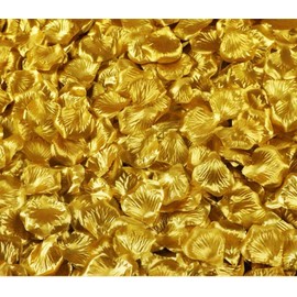 WLngtv 500Pcs Gold Artificial Silk Flower Petals Silk Rose Petals Fake Emulation Rose Pedals to Throw for Hotel Home Parties Anniversaries Wedding Decor, Artificial Flower Petals for Party Home Hotel