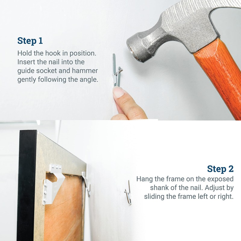 Picture Hang Solutions Replacement Hook and Nail Set for Large