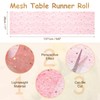 sourcing map Bright Red Table Runner Roll, 11" x 45