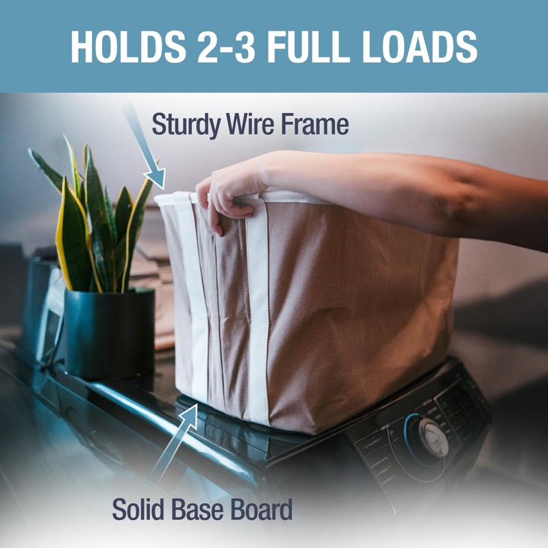 CleverMade Collapsible Laundry Basket LUXE 2 Pack – 60L (16