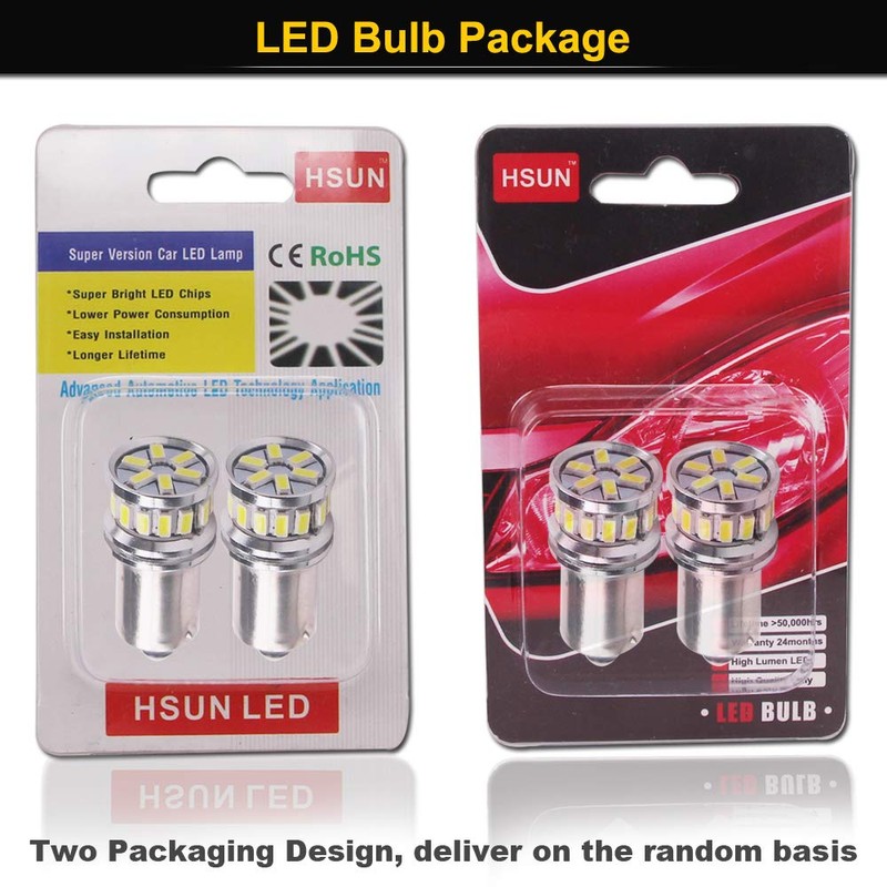 HSUN BAY9S H21W LED Bulbs,High Power 20LED SMD3014 Chip 880LM