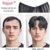 Tupé de cabello humano para hombres, pieza de cabello en