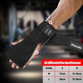 Leather Lifting Straps - Lifting Straps for Bodybuilding, Weightlifting, Strength Training & Fitness - Extra Strong & Non-Slip - Professional Training Aid for Heavy Weights - Suitable for Men & Women