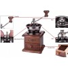 Mebix Molino De Café Manual Portátil De Madera Vintage Retro