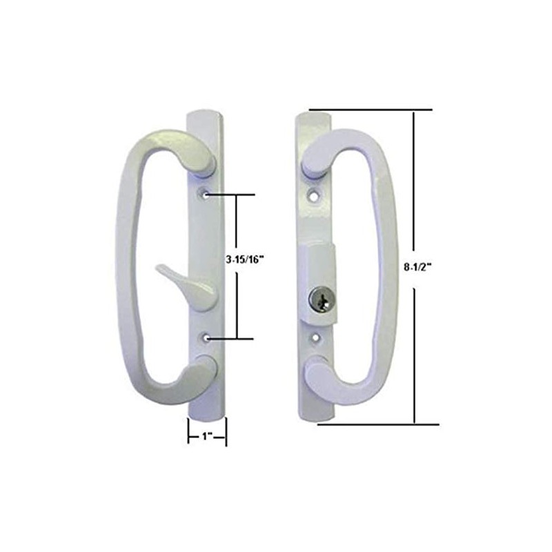 Sliding Glass Patio Door Handle Set, Mortise Type, B-Position, Off