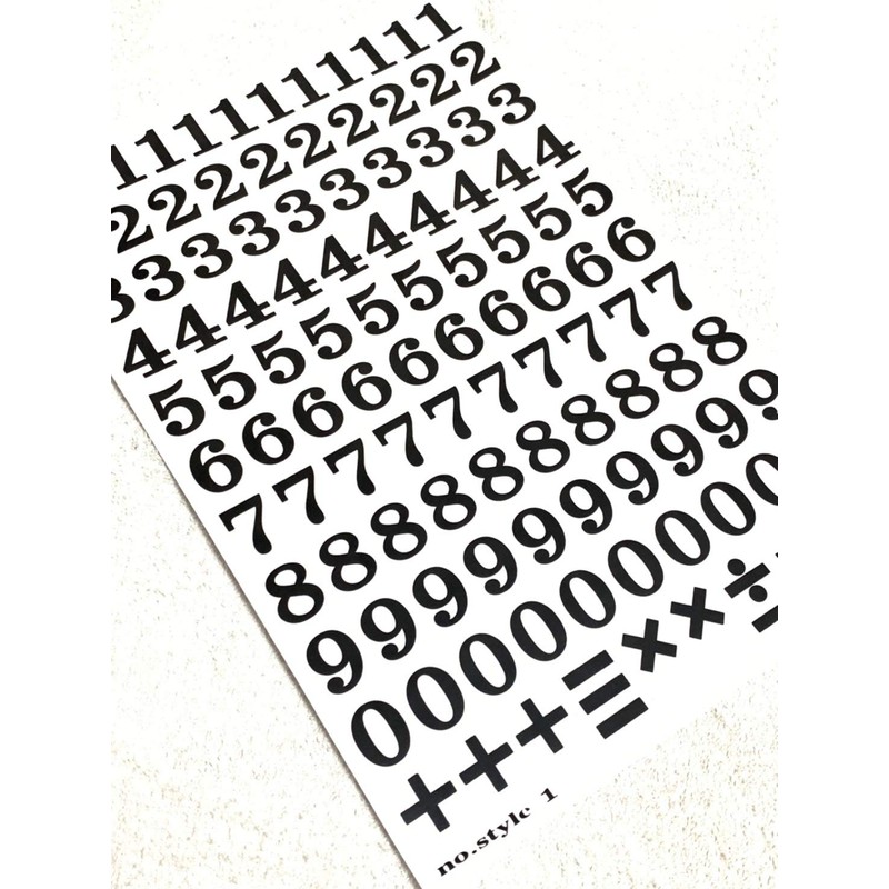 XIAXIN Waterproof PVC Number Sticker Set, Weatherproof, Water Resistant, Number,