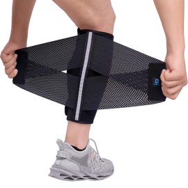 iDonua iDonua Calf Brace Compression for Torn Calf Muscle fit Men & Women, Innovative 2 Layer Elastic Support Bandage for Legs adds Extra Pressure for Strain, Swelling, Cramps, Varicose Vein -L/XL