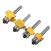 Gasea 4pcs 1/4" Shank Round Over Router Bits Corner Rounding