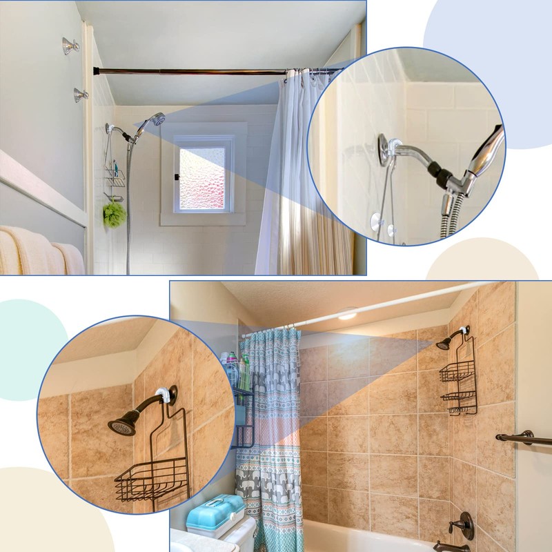 Tondiamo 6 Pieces Bathroom Shower Caddy Connectors Shower Caddie Easy