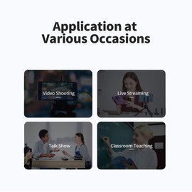 xinyee External Clip-on Lapel Microphone 3.5mm Jack Highly Sensitive Phone MIC Hands Wired Condenser Mic for Teaching Speeching Black