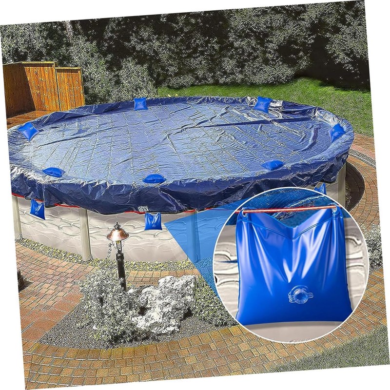CIYODO 8Pcs Pool Winterizing Kit Durable Pool Cover Bags Multifunctional