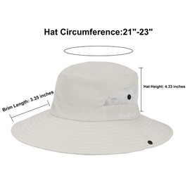 Women's Summer Sun-Hat Ponytail - Outdoor UV-Protection Mesh Wide Brim Foldable Hat with Ponytail Hole (Beige, 7 1/4)