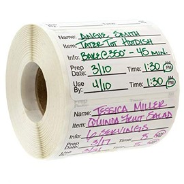 500 Food Prep Labels - Removable Stickers for Meal prep, Leftover Labeling, Food Container Labeling, Restaurant Quality