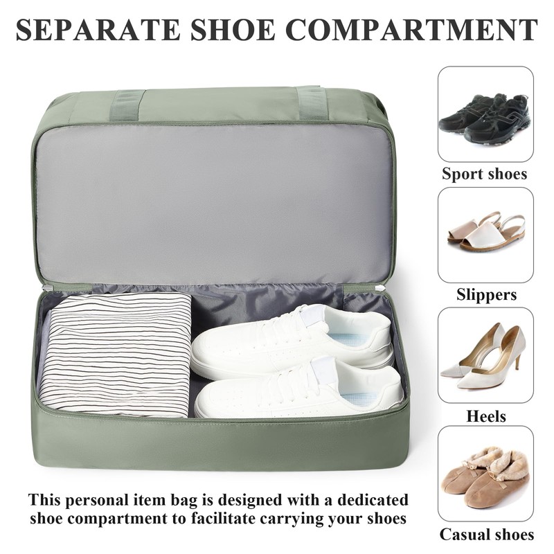 Travel Duffel Bag, Weekender Bags for Women with Shoe Compartment,2Pcs